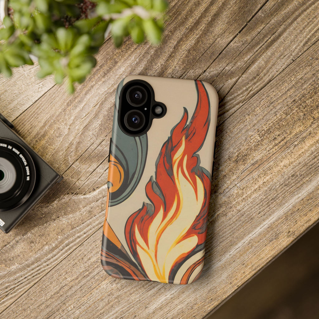 Artistic Flames Abstract Tough Phone Case