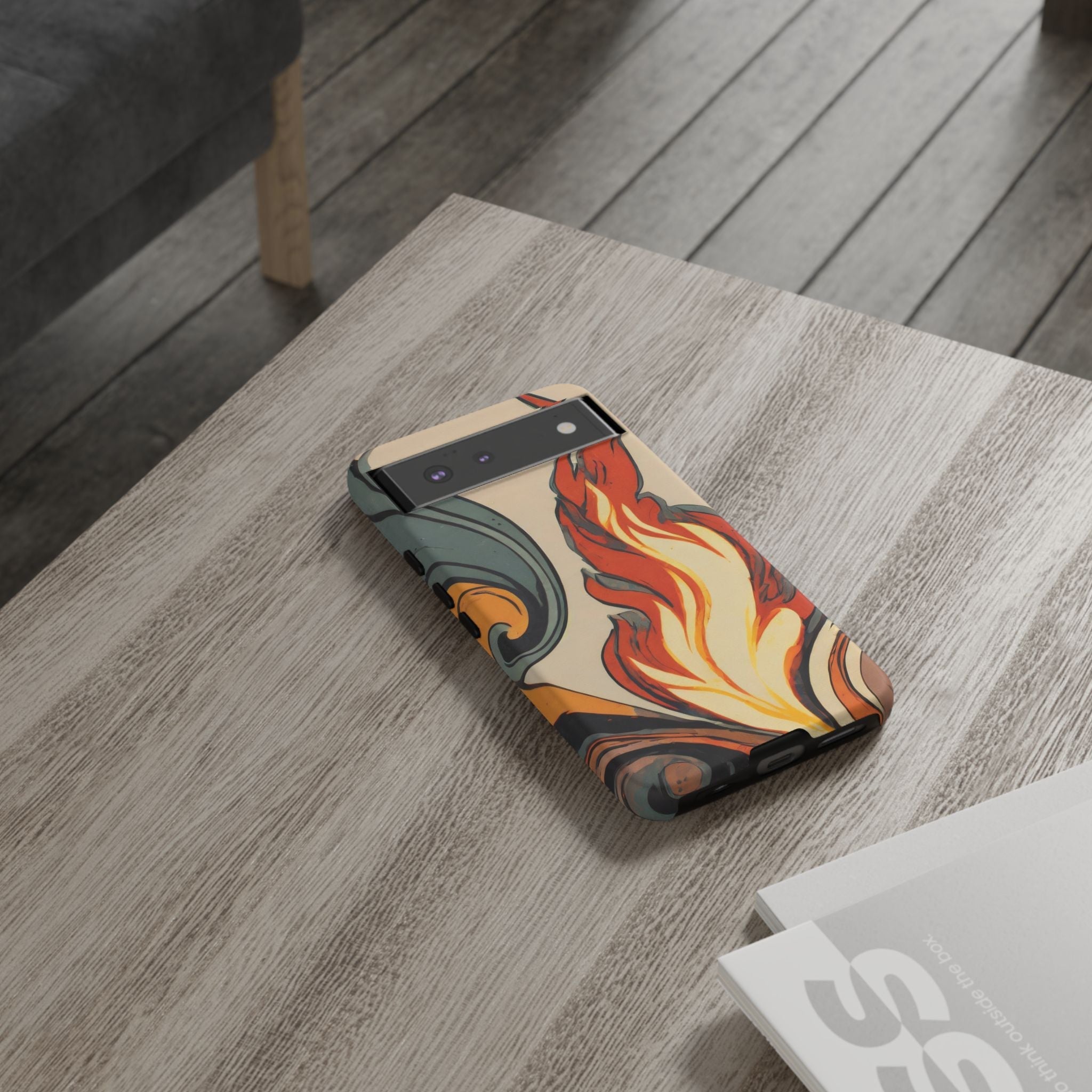 Artistic Flames Abstract Tough Phone Case