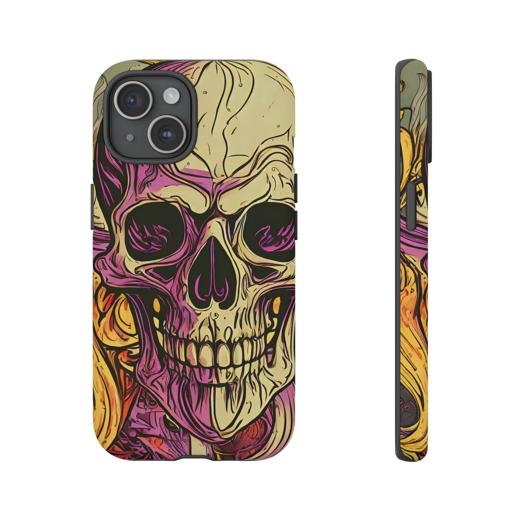 Abstract Purple Skull Tough Phone Case