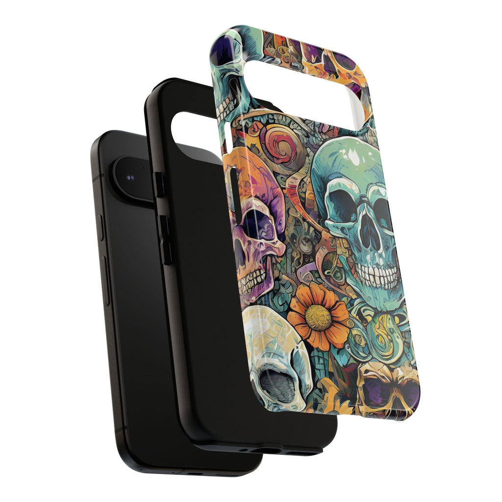 Artistic Skull Collage Tough Phone Case