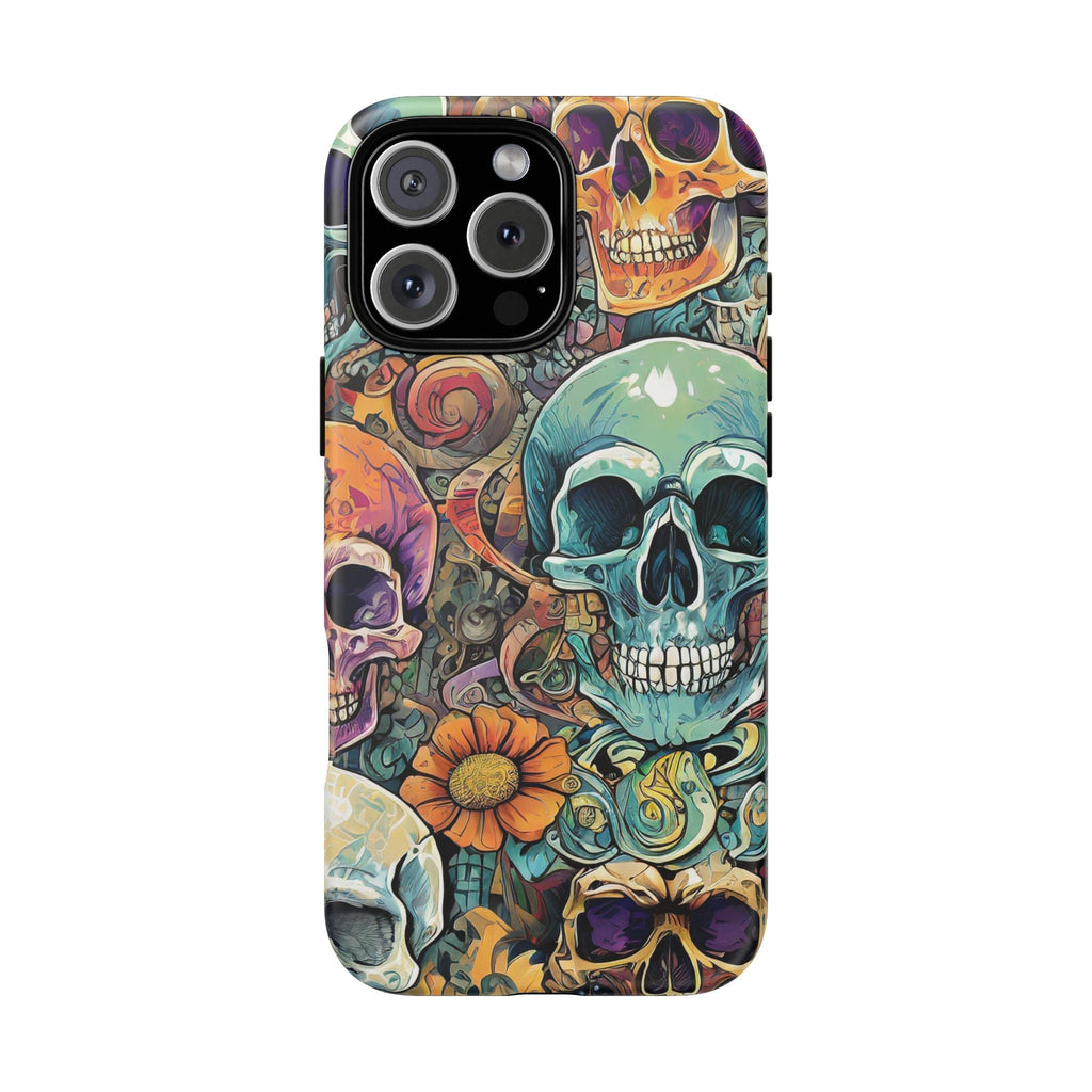 Artistic Skull Collage Tough Phone Case