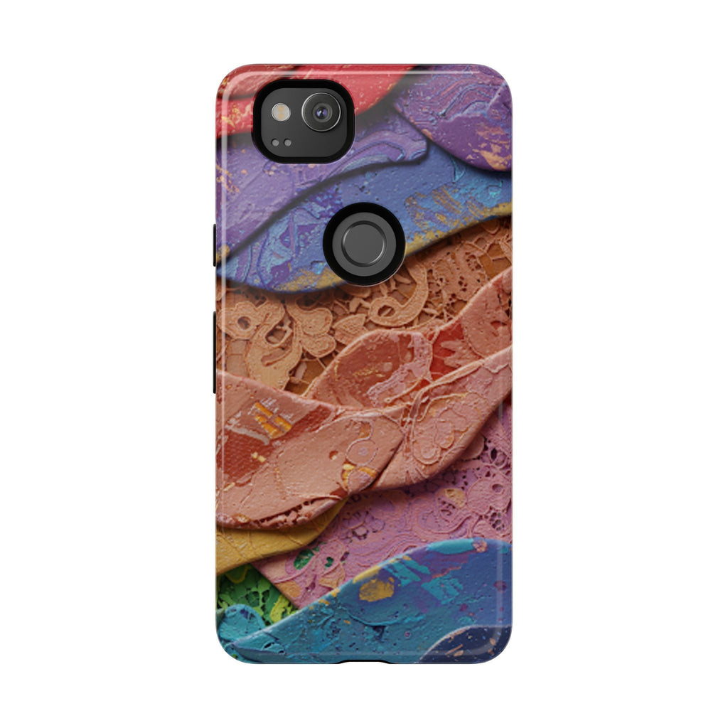 Abstract Painted Lace Tough Phone Case