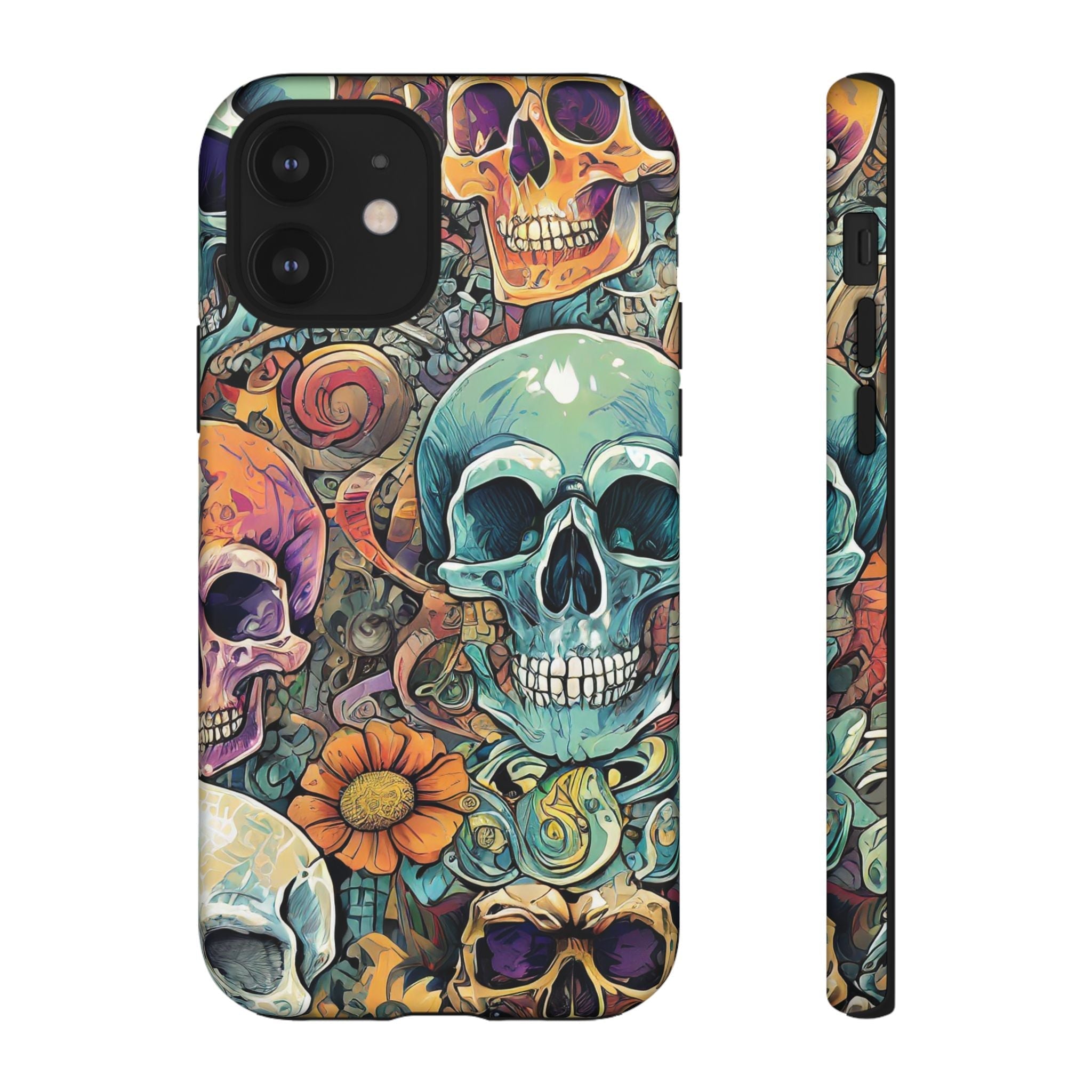 Artistic Skull Collage Tough Phone Case