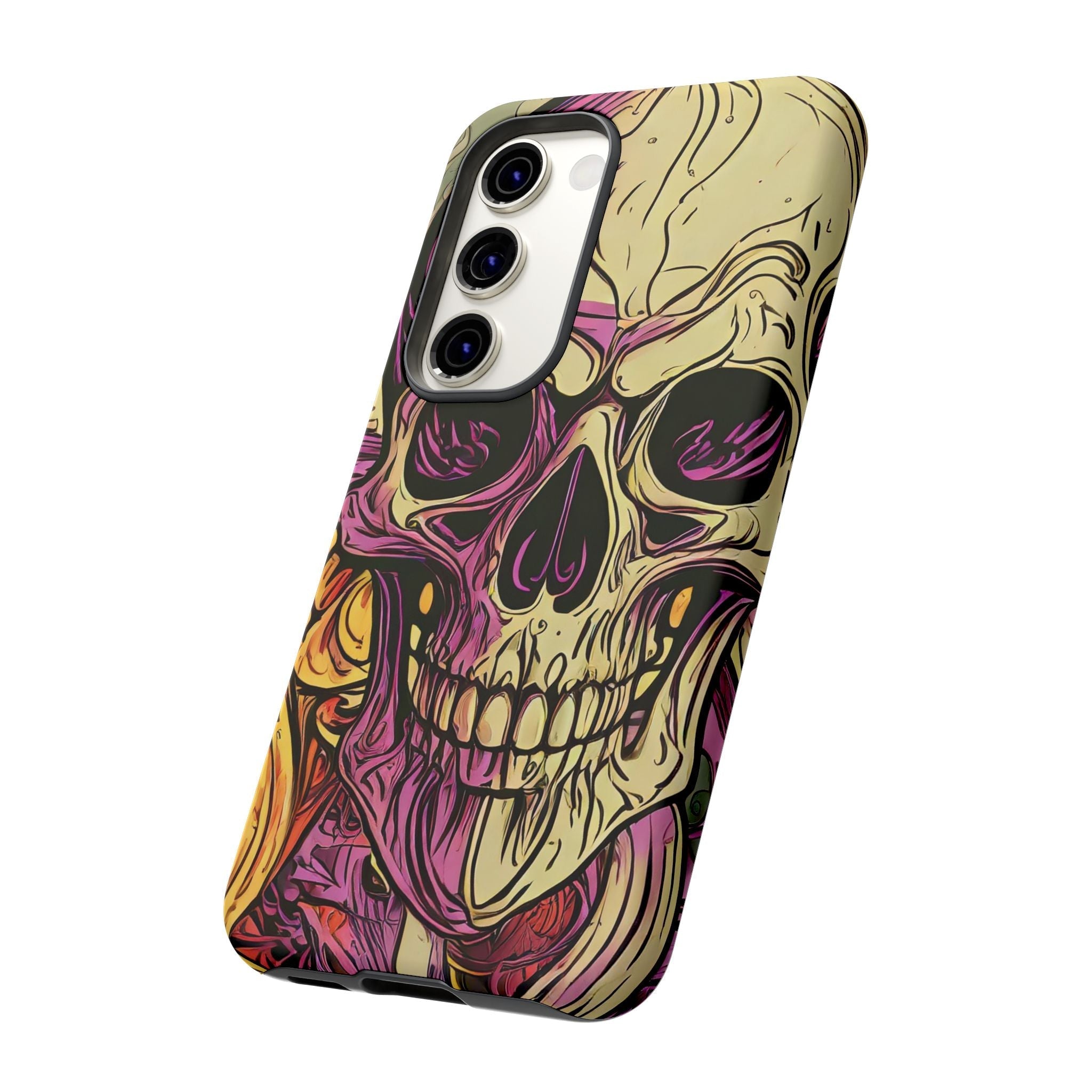 Abstract Purple Skull Tough Phone Case