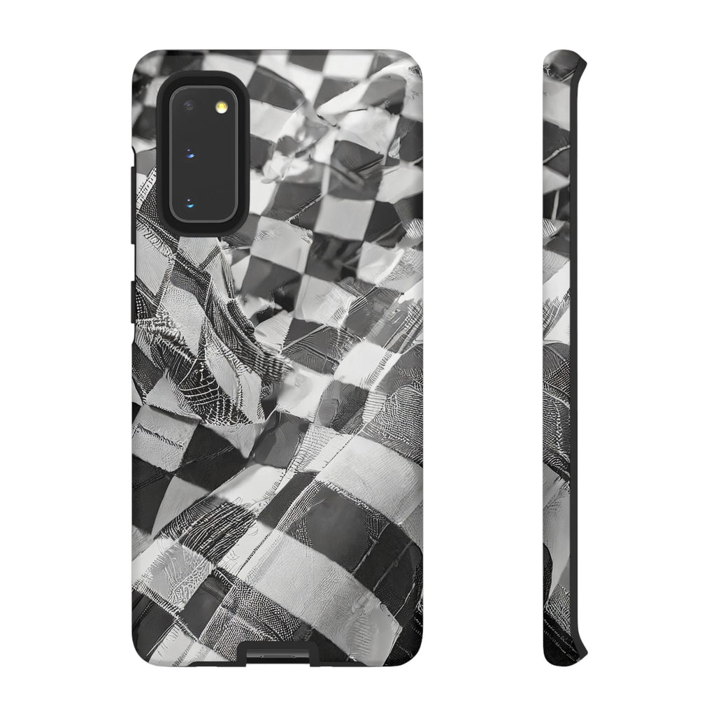 Abstract Checker Print Tough Phone Case