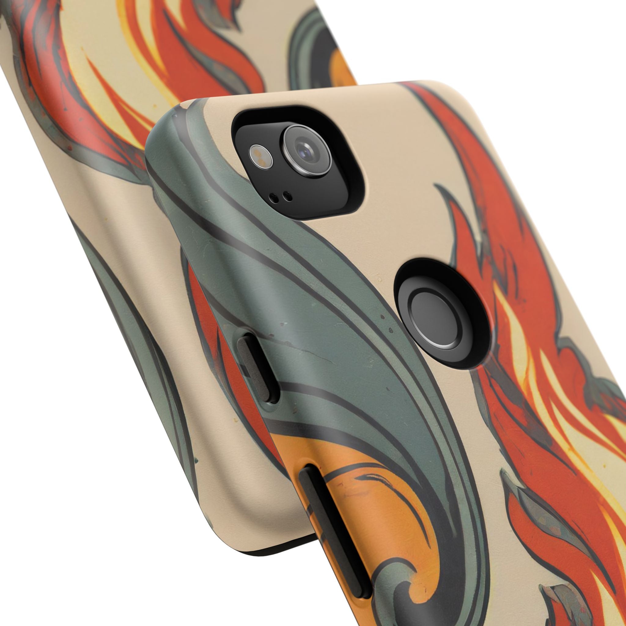 Artistic Flames Abstract Tough Phone Case
