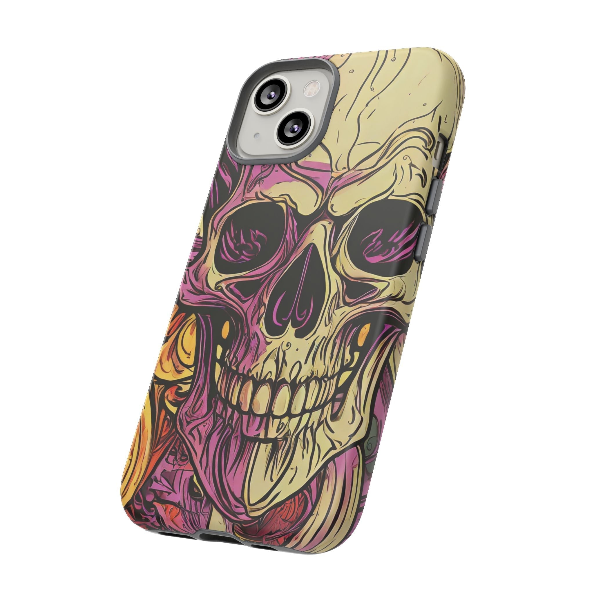 Abstract Purple Skull Tough Phone Case