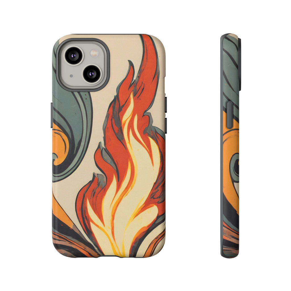 Artistic Flames Abstract Tough Phone Case