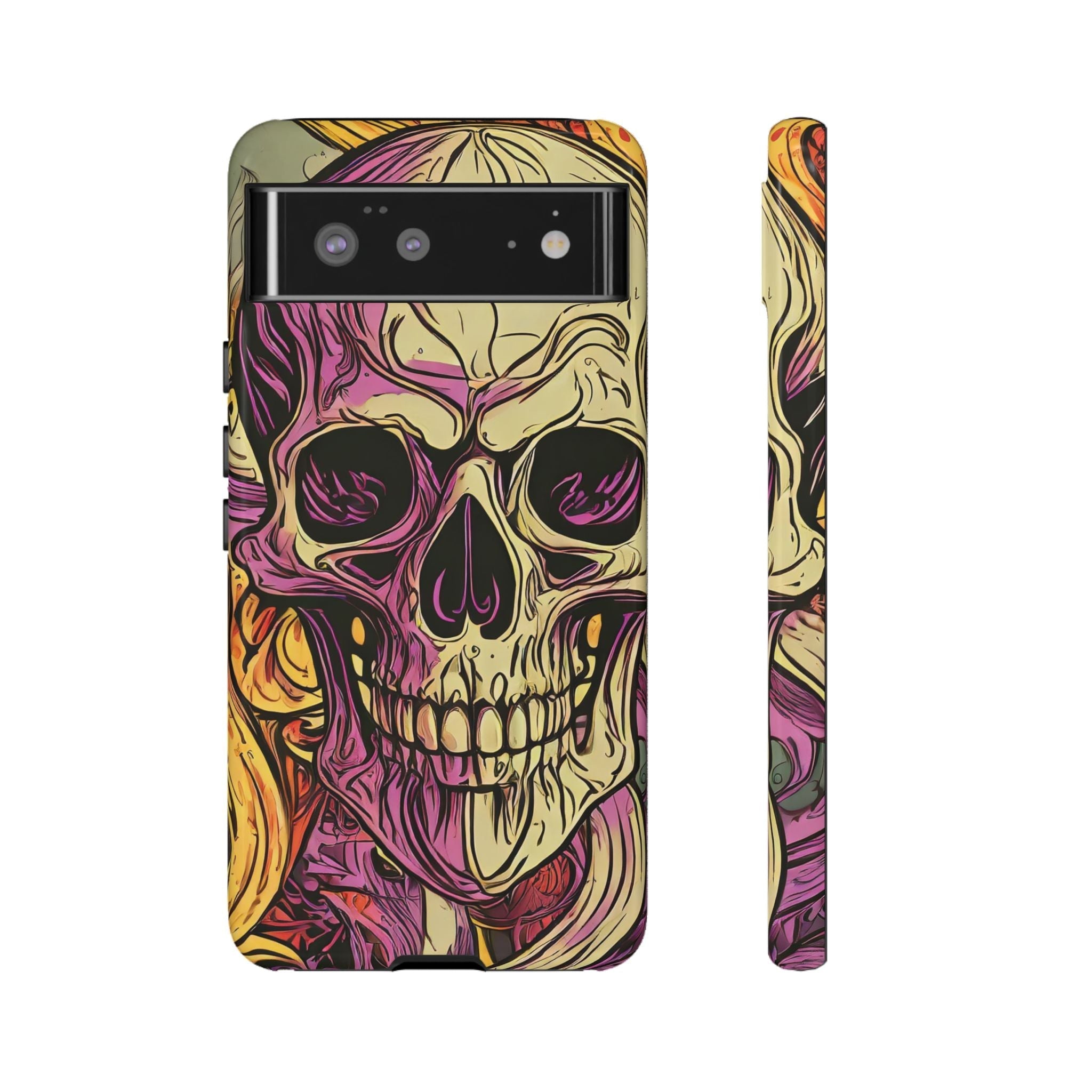 Abstract Purple Skull Tough Phone Case