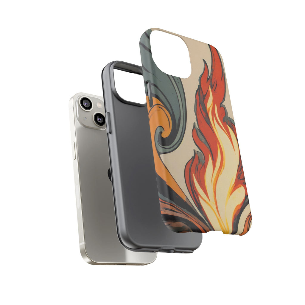 Artistic Flames Abstract Tough Phone Case