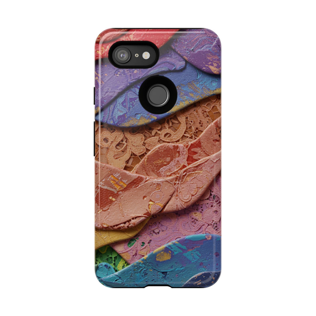 Abstract Painted Lace Tough Phone Case