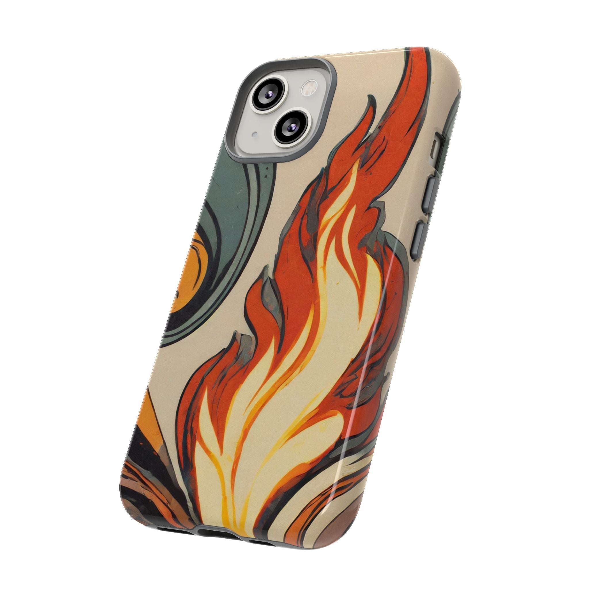 Artistic Flames Abstract Tough Phone Case