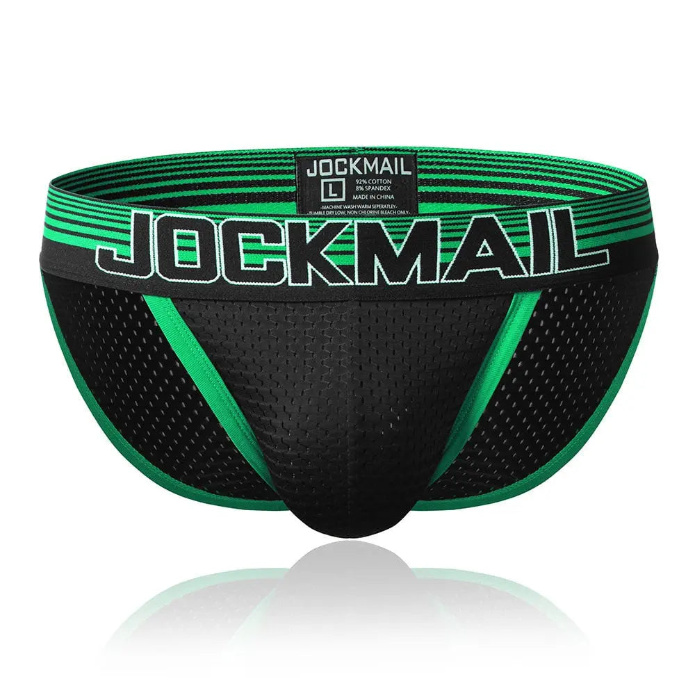 Jockmail Black Mesh Sport Brief